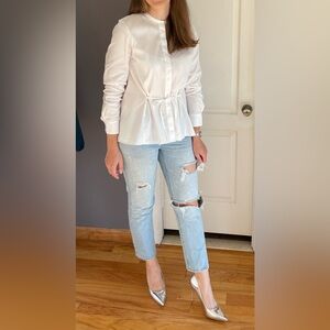 Theory Cinched Shirt in Good Cotton NWT